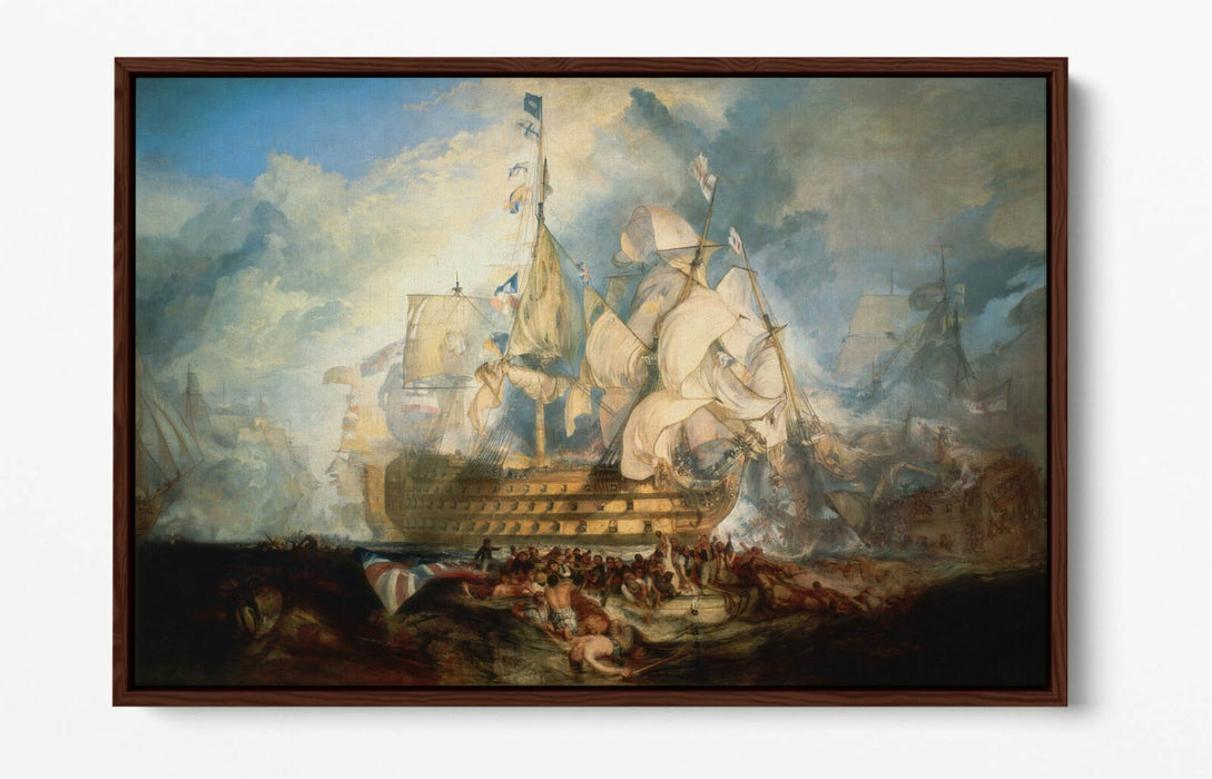 Canvas Wall Art – Battle of Trafalgar Print | Float Effect Canvas, Premium Frame