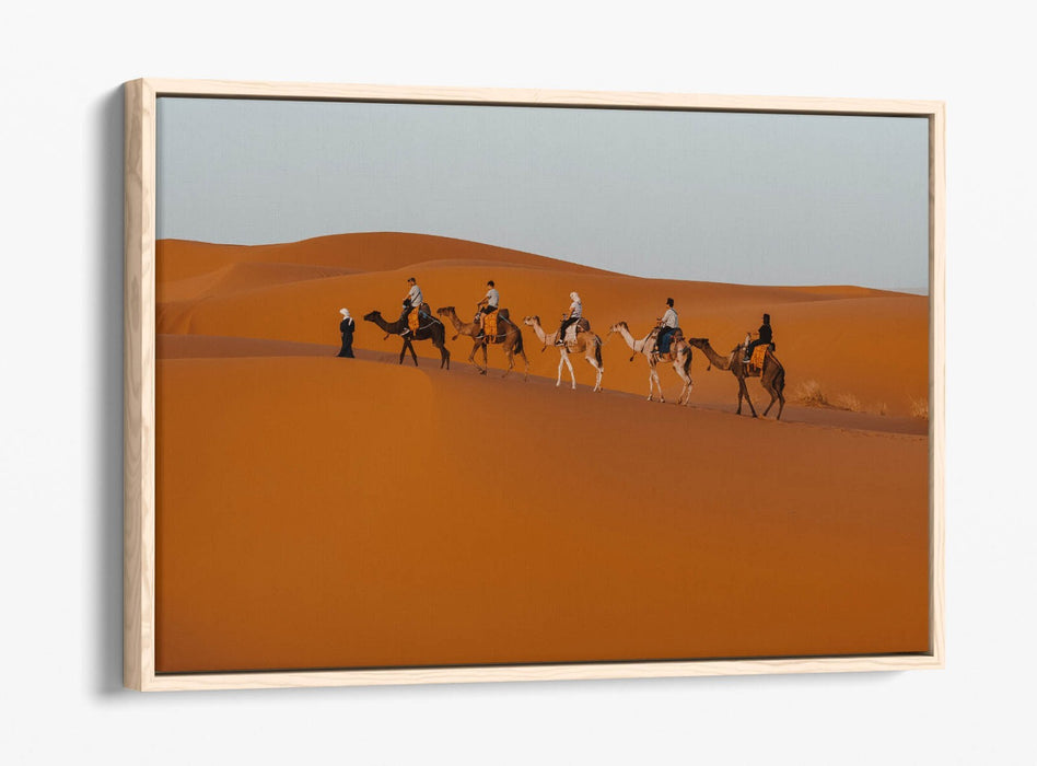 Desert Canvas Wall Art – Camel Wall Decor on Handmade Float Effect Canvas