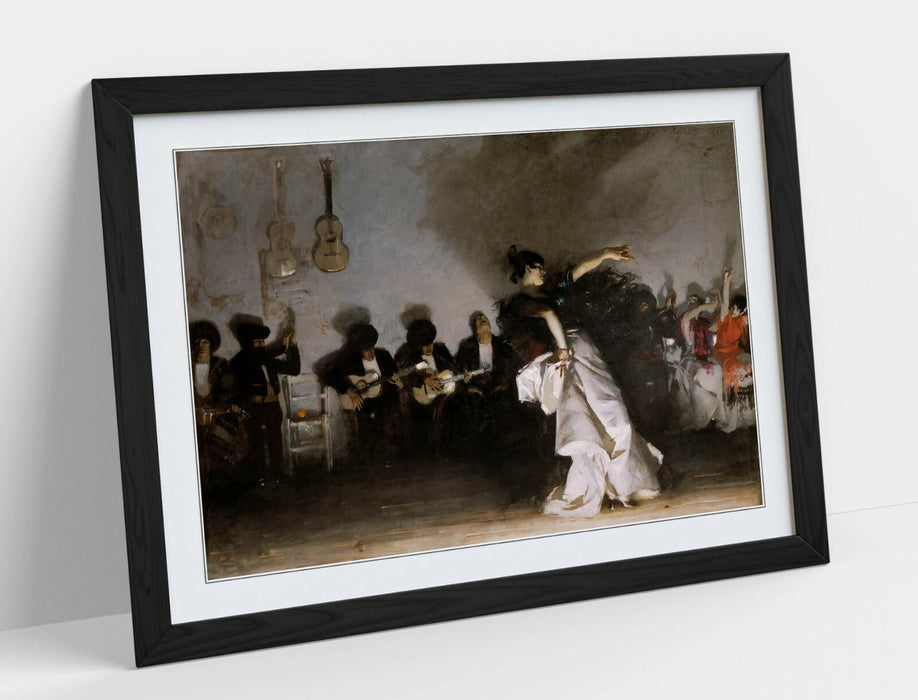 Street Art Framed Poster – Spanish Dancer Print | Handmade UK Frame, Matte Paper