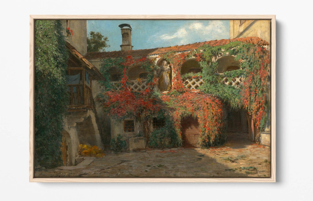 Canvas Wall Art Print - Farmstead Wall Decor With Float Effect Canvas Frame