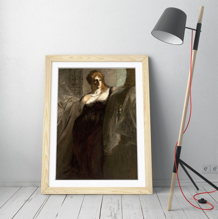 Framed Wall Art Poster - Hans Makart Young Woman Portrait Print | Handmade UK Frame