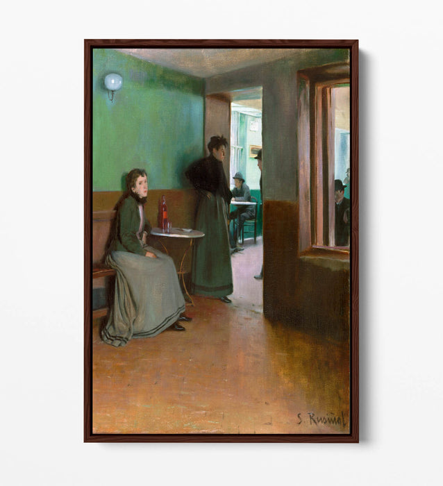 Canvas Wall Art – Handmade Float Effect Canvas Print of Santiago Rusinol Cafe