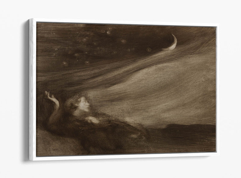 Canvas Wall Art Print - Eugene Carriere Float Effect, Premium 30mm Deep Frame
