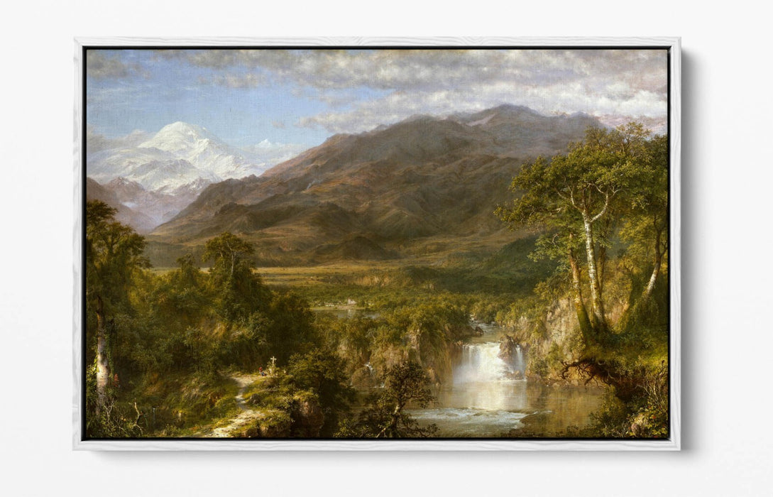 FREDERIC EDWIN CHURCH, THE HEART OF THE ANDES-FLOAT EFFECT CANVAS WALL ART PRINT