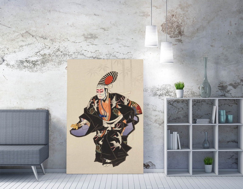 Canvas Wall Art Featuring Natori Shunsen Sanbaso Dancer – Premium Handmade Print
