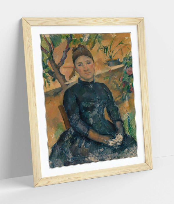 PAUL CÉZANNE, MADAME CÉZANNE IN GREENHOUSE -FRAMED ART PICTURE PRINT ARTWORK