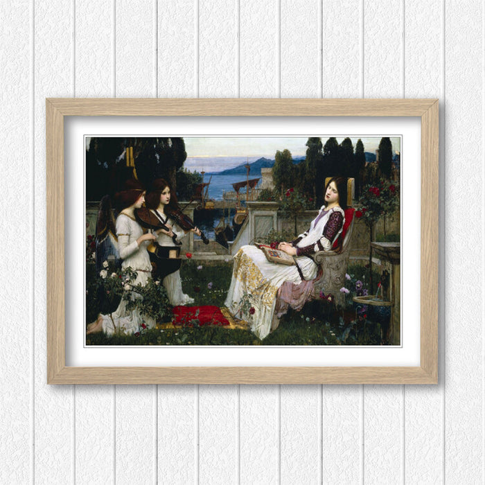 JOHN WILLIAM WATERHOUSE St Cecelia FRAMED ART POSTER PAINTING PRINT 4 SIZES