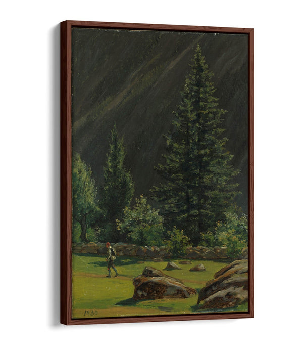 MARTINUS RORBYE, NORSK SETER -FLOAT EFFECT CANVAS WALL ART PRINT