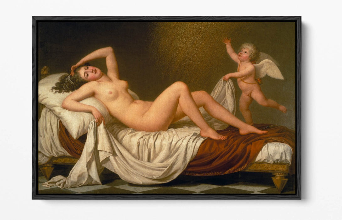 Canvas Wall Art - Danae And Shower Of Gold Float Effect Canvas Print With Premium Frame