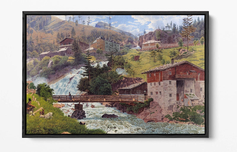 Float Effect Canvas Art - Jakob Alt Bad Gastein Print | Premium Wall Decor