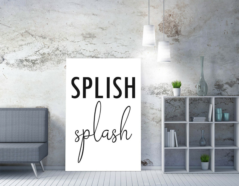 Canvas Wall Art – Funny Slogan Print | Bathroom Wall Decor | Handmade Premium Canvas Print