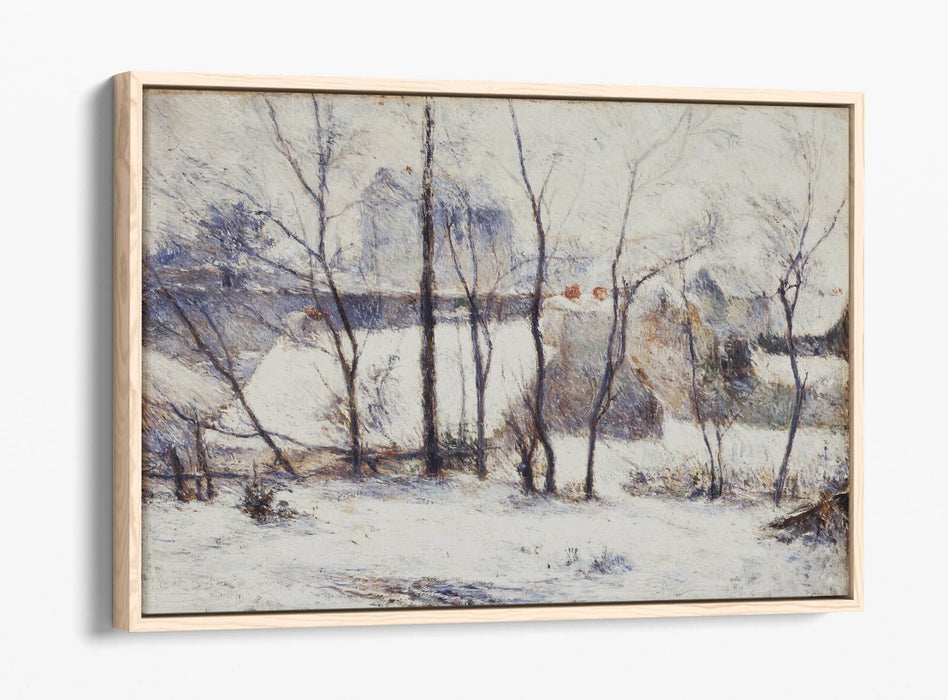 Float Effect Canvas Art - Paul Gauguin Winter Landscape Painting | Handmade, Ready To Hang