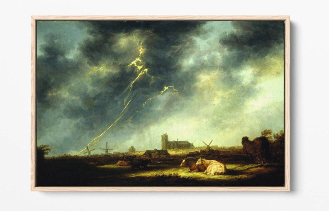 Canvas Wall Art Print – Aelbert Cuyp Thunderstorm | Premium Float Effect Canvas