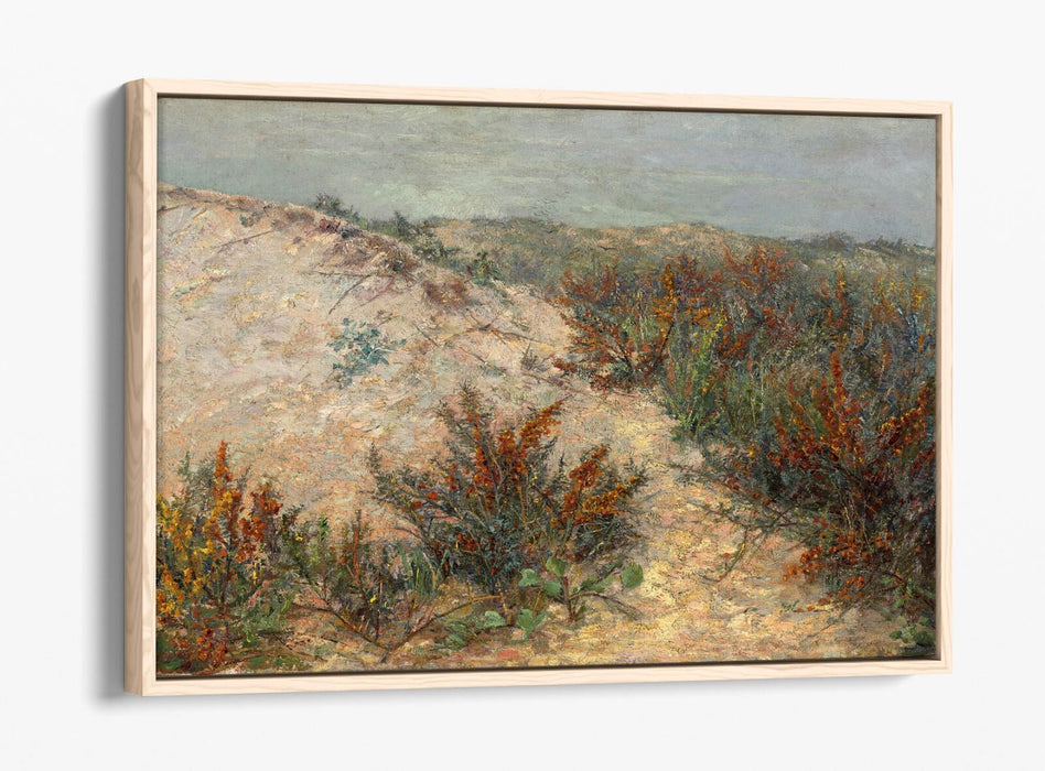 EMILIE MEDIZ-PELIKAN, DUNES WITH SEA BUCKTHORN -FLOAT EFFECT CANVAS ART PRINT