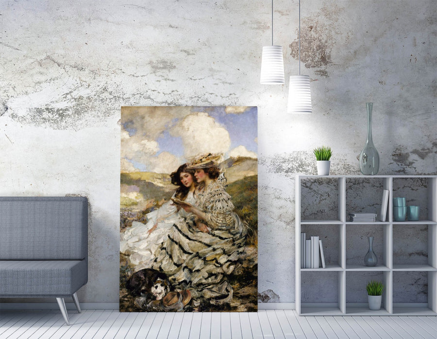 Canvas Wall Art – On The Dunes by James Jebusa Shannon | Handmade Vibrant Print