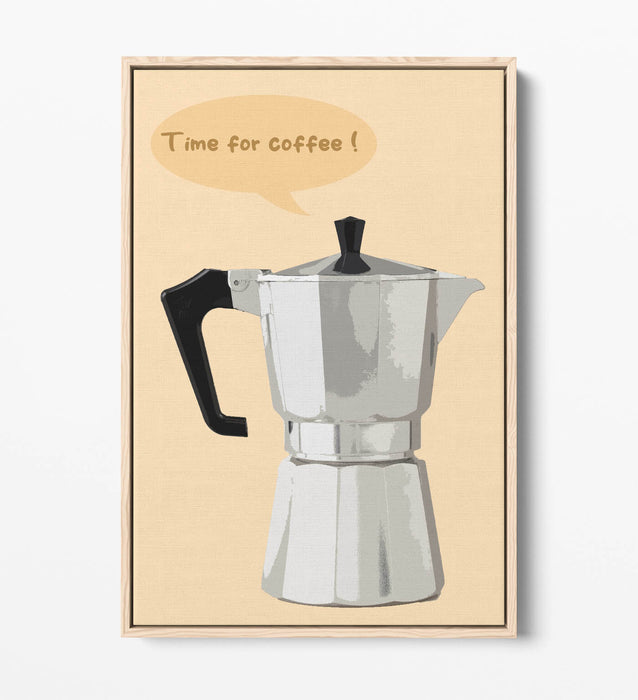 Moka Pot Canvas Art – Handmade Float Effect Canvas With Custom MDF Frame