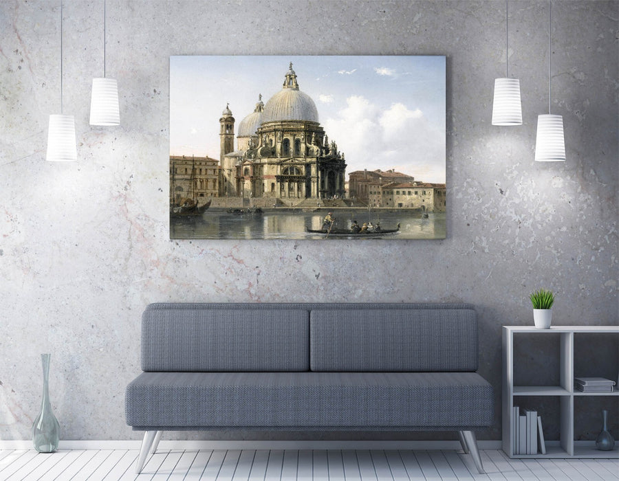 CARLO BOSSOLI, SANTA MARIA DELLA SALUTE -CANVAS WALL ARTWORK PICTURE PRINT