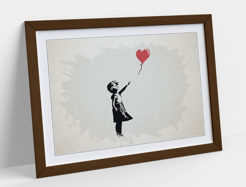 Banksy Graffiti Poster - Framed Wall Art With Watercolour Style Print, Ready To Hang