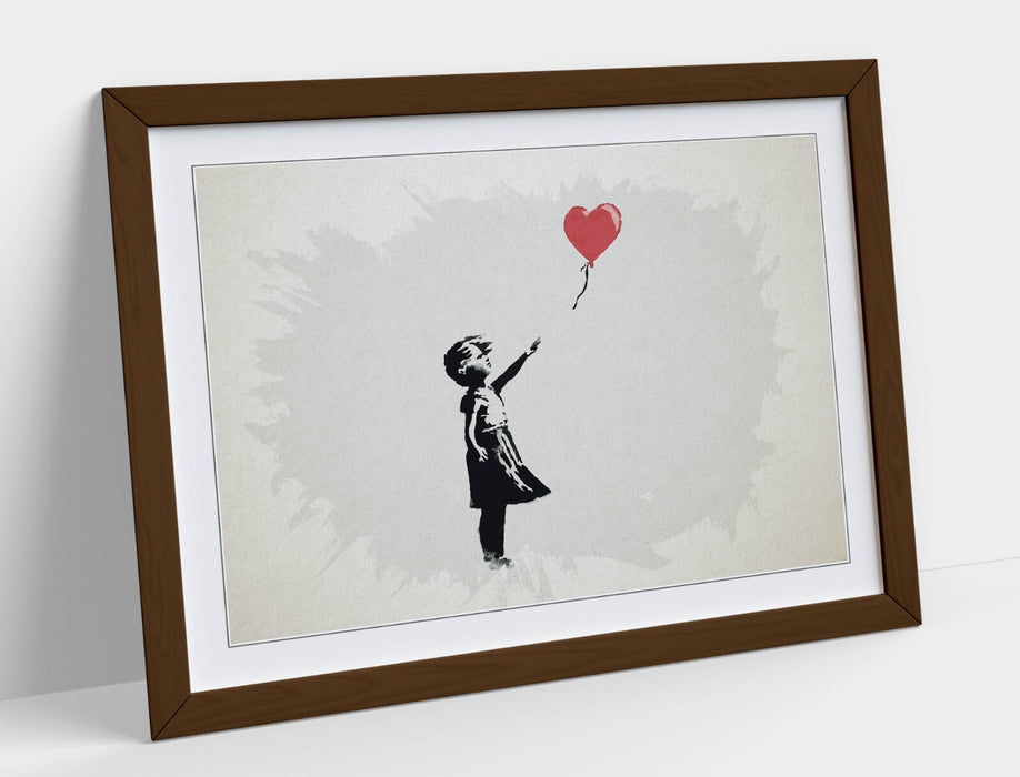 Banksy Graffiti Poster - Framed Wall Art With Watercolour Style Print, Ready To Hang