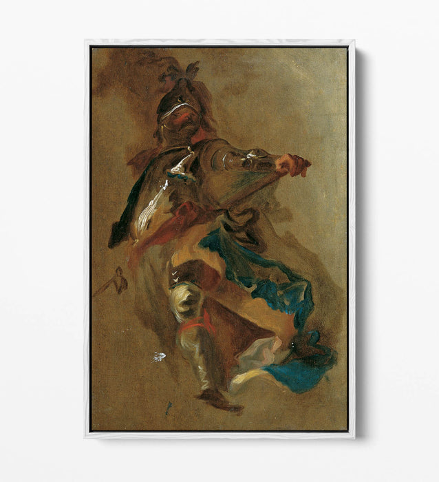 Float Effect Canvas Art – Franz Maulbertsch Standing Commander Print on Premium 30mm Frame