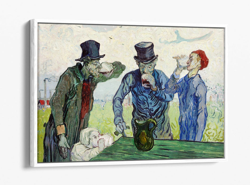VINCENT VAN GOGH, "THE DRINKERS" -FLOAT EFFECT CANVAS WALL ART PIC PRINT