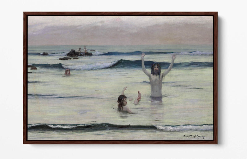 Canvas Wall Art - Rupert Bunny Tritons Float Effect Premium Print 30mm Frame