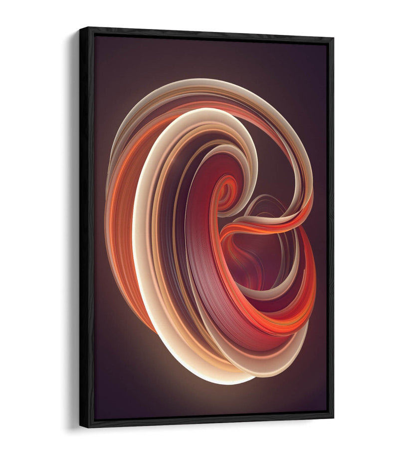 Canvas Wall Art – Abstract Multi Color Swirl Print | Float Effect, Ready to Hang