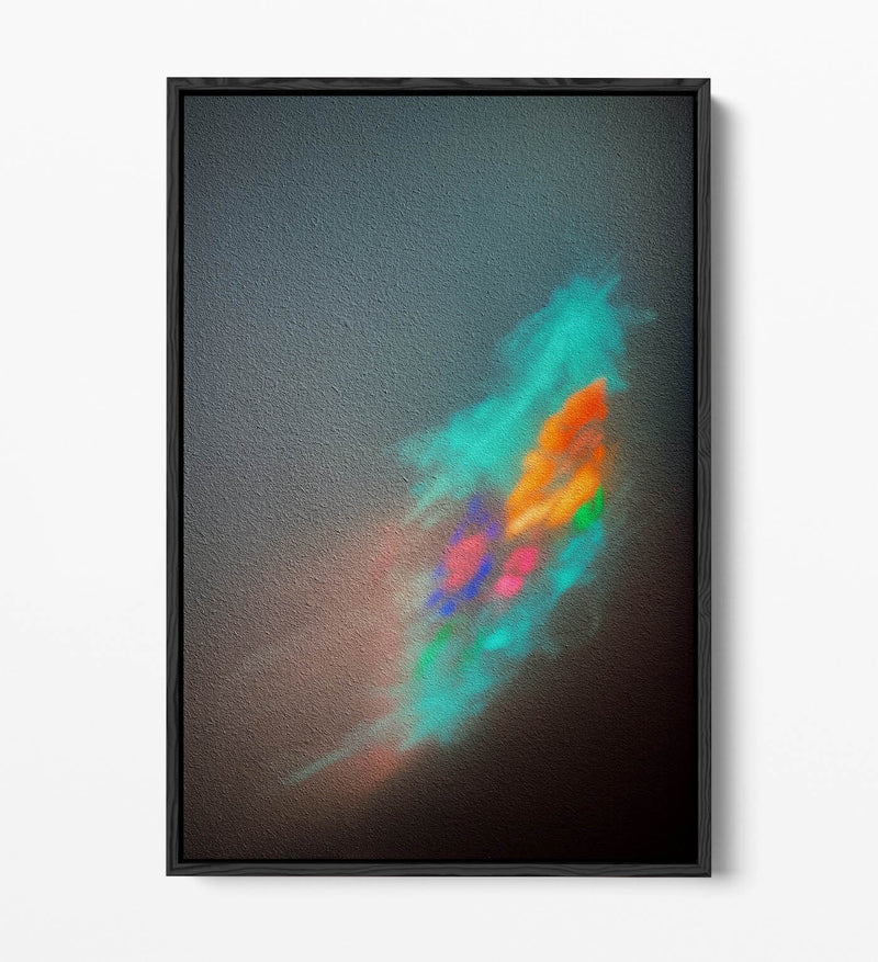 Galaxy Canvas Art - Colorful Space Art Float Effect Canvas Wall Print