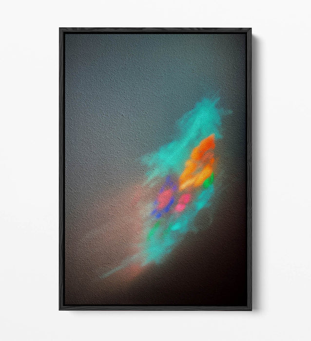 Galaxy Canvas Art - Colorful Space Art Float Effect Canvas Wall Print
