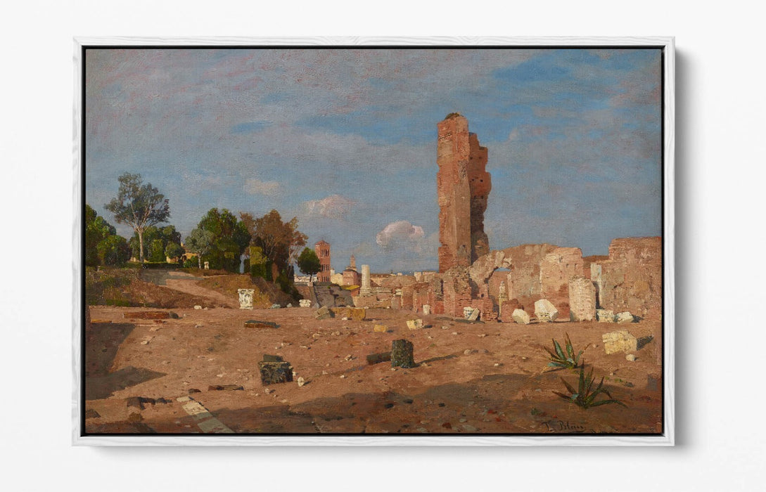 TINA BLAU, LATE AFTERNOON AT PALATINE -FLOAT EFFECT CANVAS WALL ART PIC PRINT