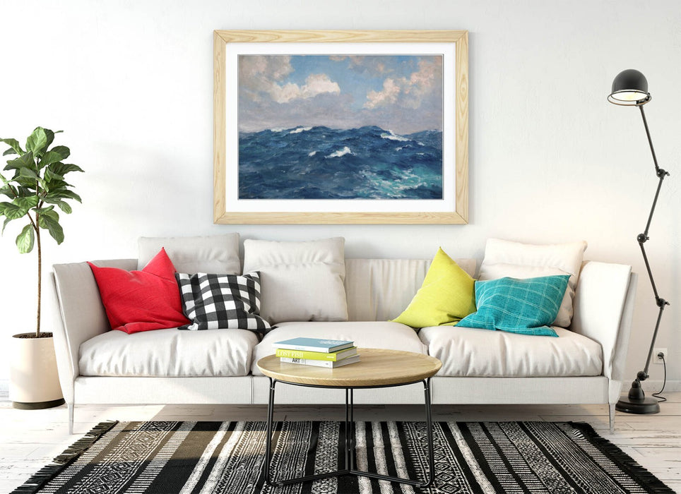 Framed Wall Art - Beatrice Bright Atlantic Rollers Poster Print | Matte Paper