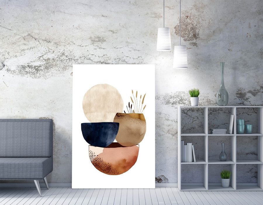 Boho Minimalist Canvas Art - Handmade UK Canvas Wall Art | Premium Varnish Finish