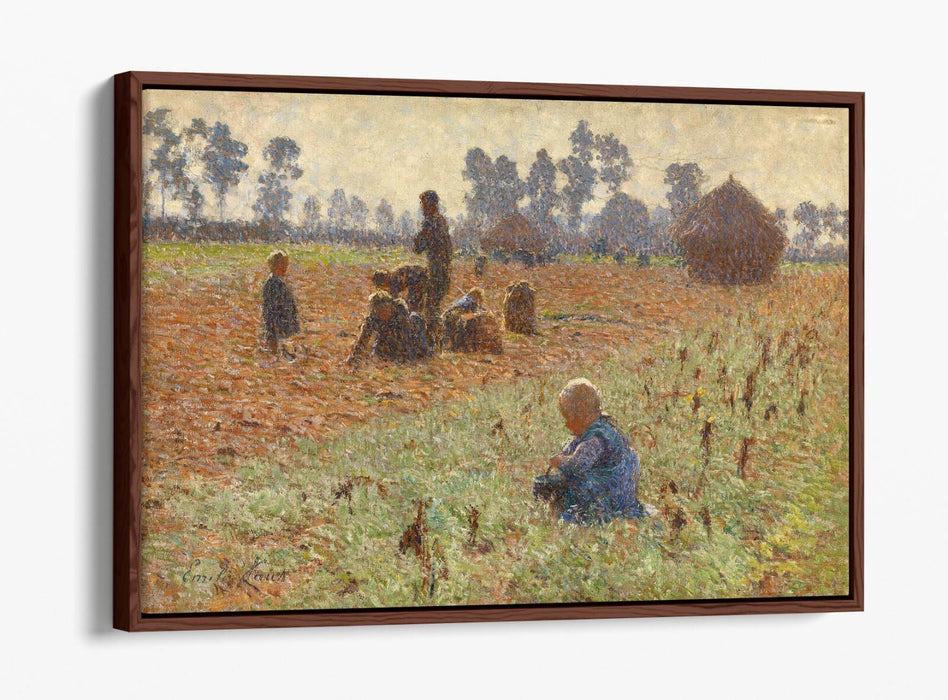 Canvas Wall Art - Emile Claus Gathering Grain Float Effect Canvas Art Print