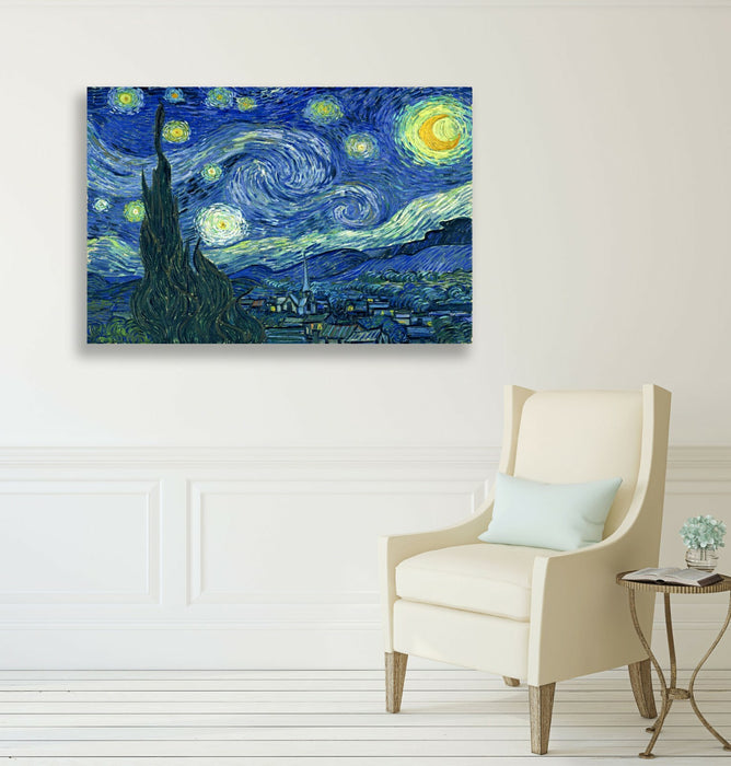 Van gogh Starry Night CANVAS WALL ART ARTWORK 30MM DEEP FRAMED PRINT Bedroom