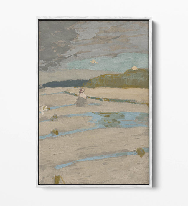 EDOUARD VUILLARD, BEACH AT SAINT-JACUT -FLOAT EFFECT CANVAS WALL ART PRINT