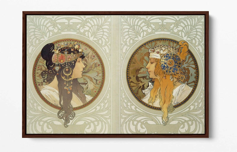 Byzantine Canvas Wall Art - Alphonse Mucha Float Effect Canvas Print - Handmade UK