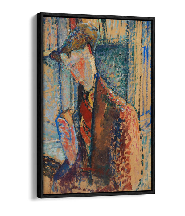 Float Effect Canvas Art - Modigliani Reverie Modern Wall Decor, Ready to Hang