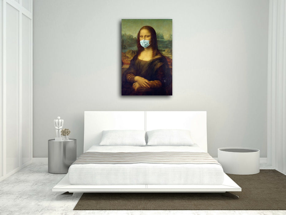 Mona Lisa Canvas Art - Masked Renaissance Wall Decor | Premium Ready to Hang Print