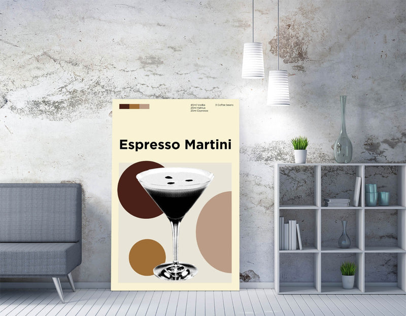 Espresso Martini Poster - Handmade Canvas Wall Art With Vibrant Color Print