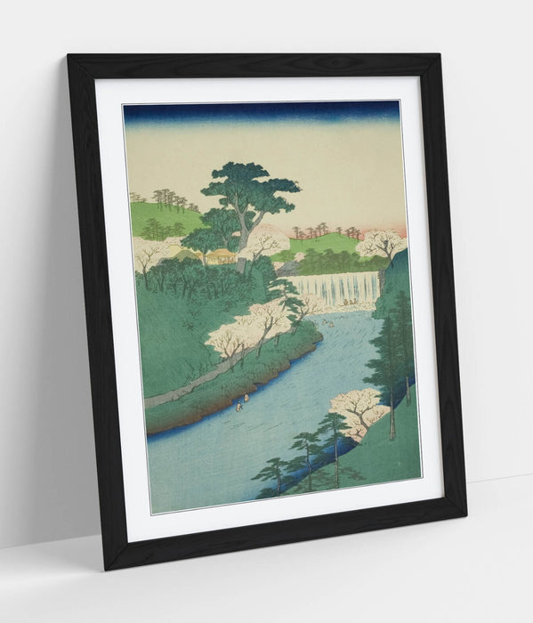 Framed Art Poster - Utagawa Hiroshige Dam On Otonashi River | Handmade UK Frame