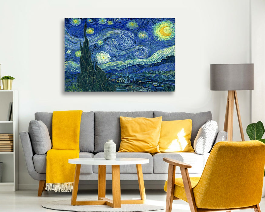 Van gogh Starry Night CANVAS WALL ART ARTWORK 30MM DEEP FRAMED PRINT Bedroom