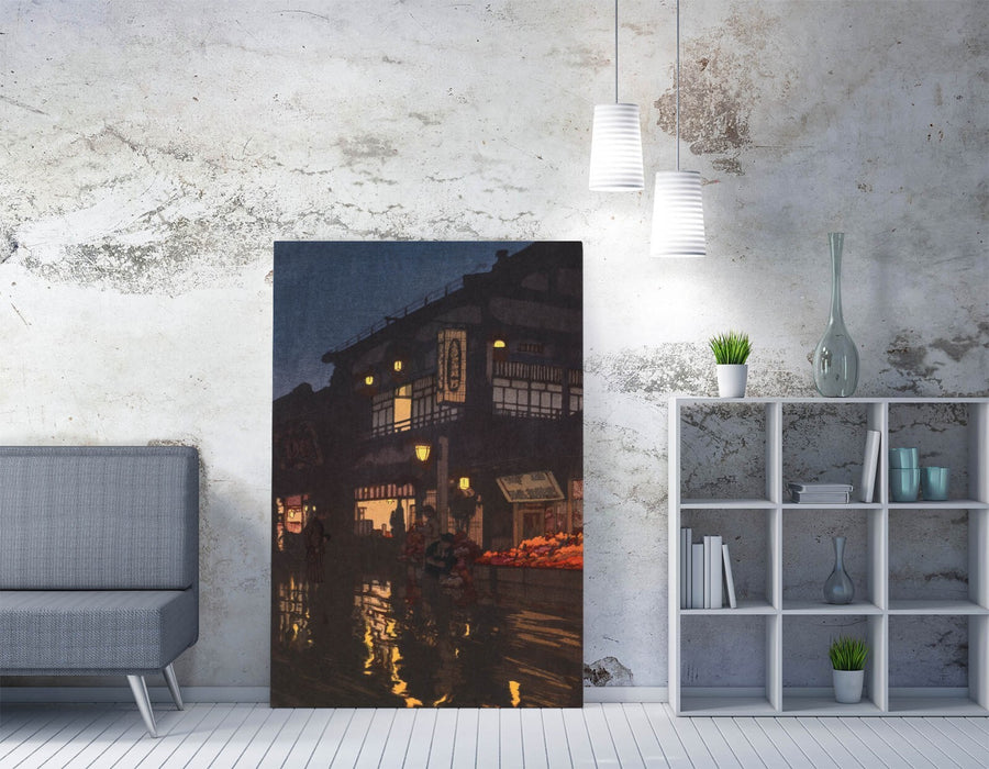 Canvas Wall Art - Yoshida Hiroshi Kagurazaka Street Print | Handmade Canvas Art