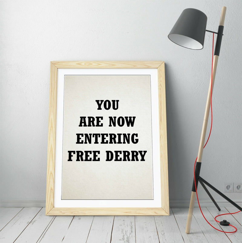 Derry Wall Art – Handmade Framed Wall Art With Woodgrain Frame & Matte Paper