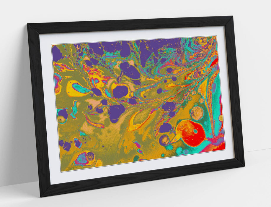 Marble Effect Wall Art – Abstract Framed Poster Print | Handmade Home Decor