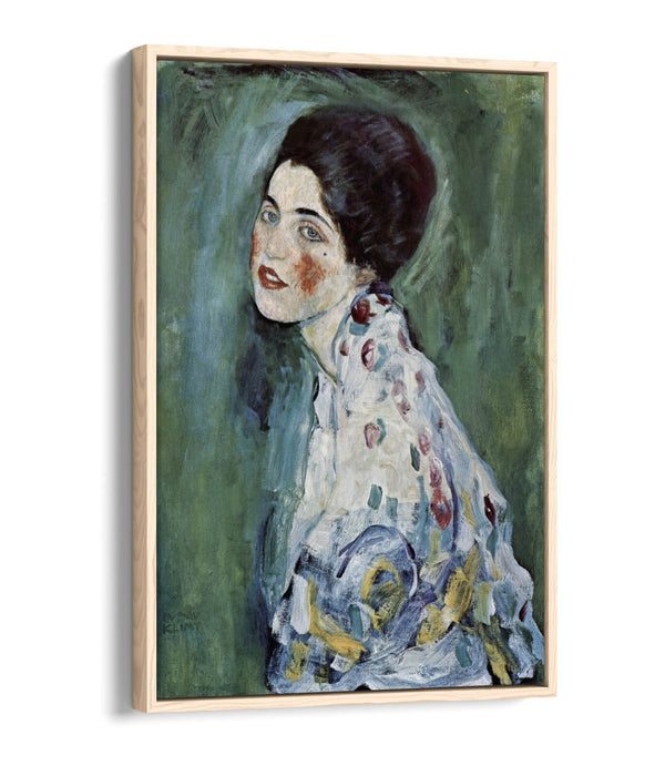 GUSTAV KLIMT, PORTRAIT OF A LADY -FLOAT EFFECT CANVAS WALL ART PRINT