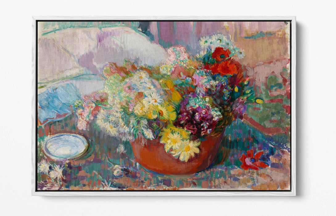 Float Effect Canvas | Magnus Enckell Flowers - Premium 30mm Deep Frame Wall Art