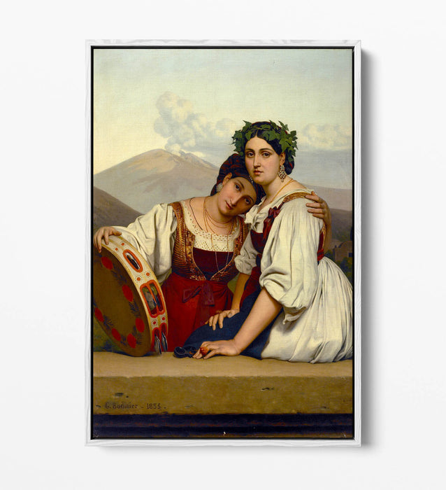 Canvas Wall Art - Guillaume Bodinier Young Napolitaines | Float Effect Canvas Print