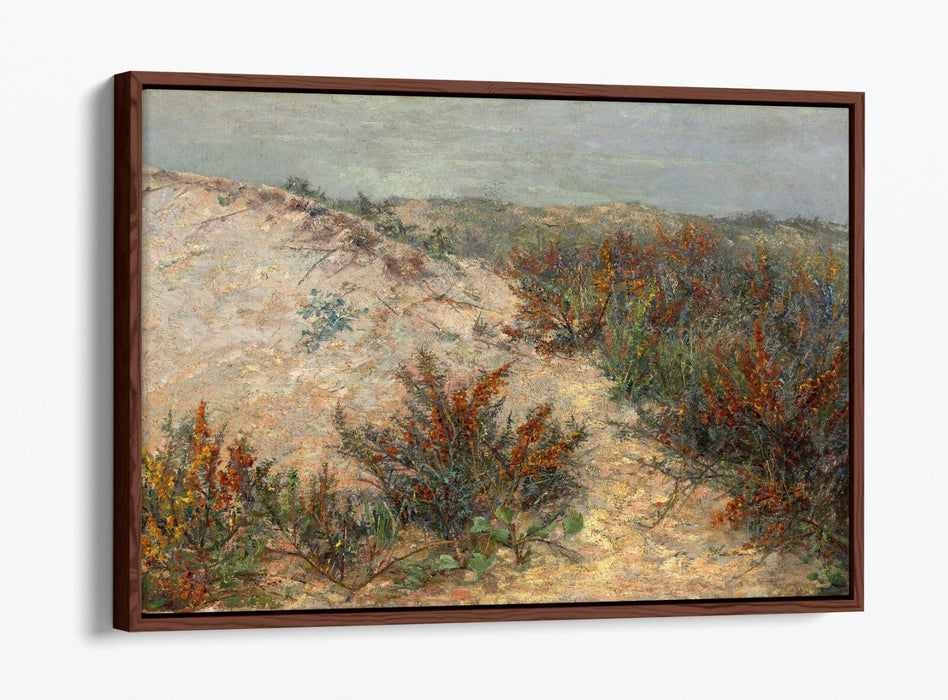EMILIE MEDIZ-PELIKAN, DUNES WITH SEA BUCKTHORN -FLOAT EFFECT CANVAS ART PRINT