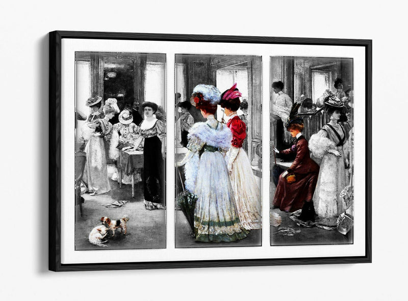 Vintage Victorian Canvas - Float Effect Wall Art | Handmade UK Women Portrait Print