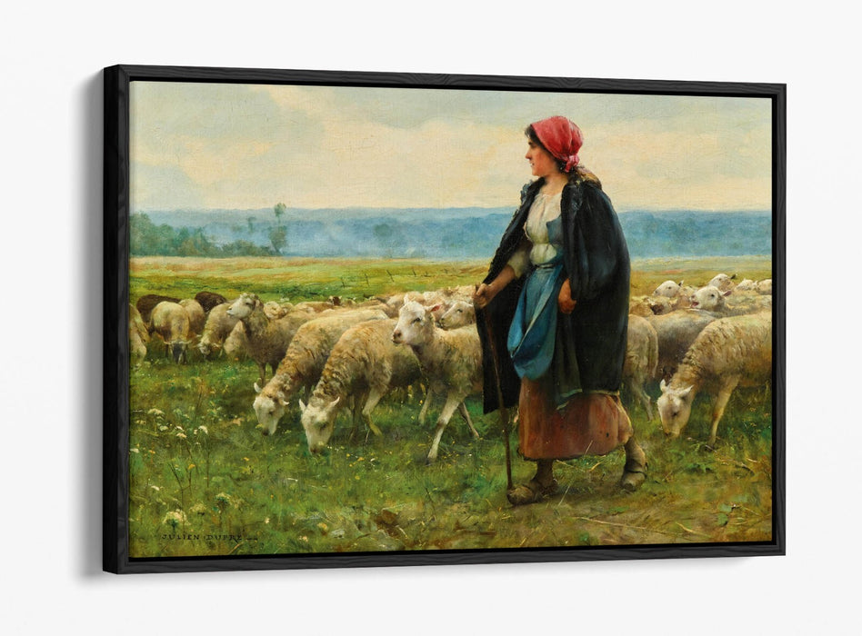 Canvas Wall Art – JULIEN DUPRE Shepherdess Float Effect Print on Premium Frame